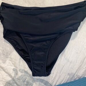 Old Navy Black Bikini High-Cut Swimwear